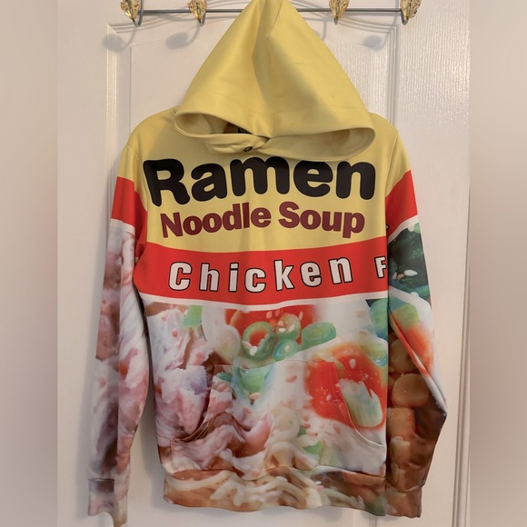 Ramen Chicken Noodle Hoodie By Pizoff Size Small Adult/Child Large - Picture 1 of 9